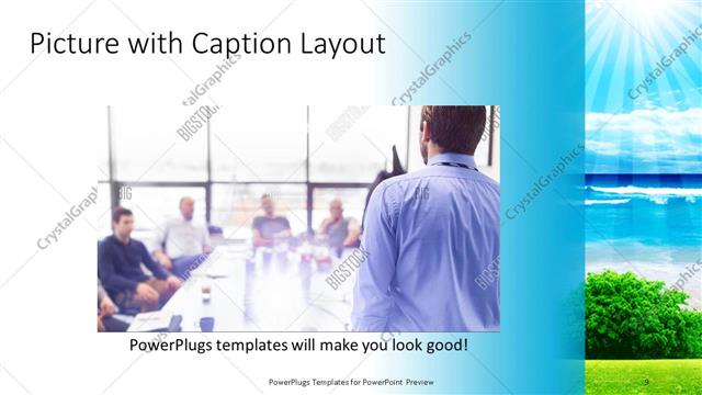 Picture with Caption presentation slide layout