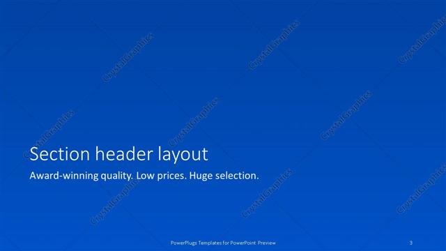 Section Header presentation slide layout