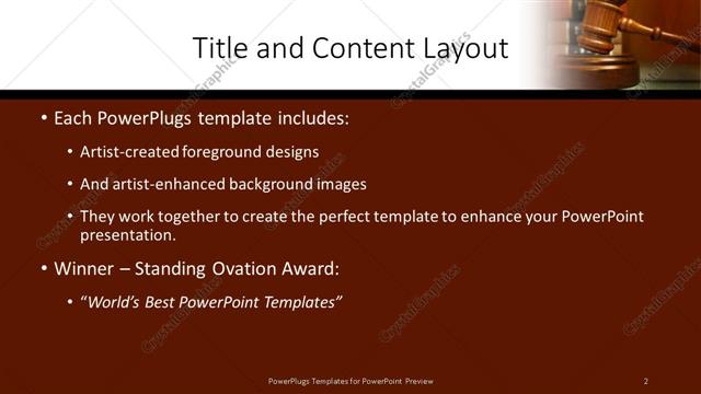 Title and Content presentation slide layout
