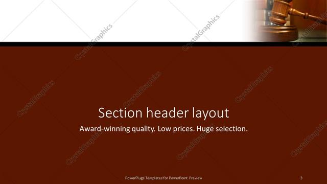 Section Header presentation slide layout