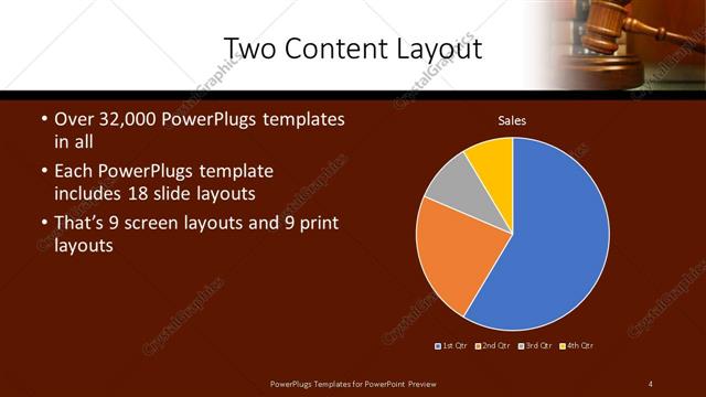 Two Content presentation slide layout