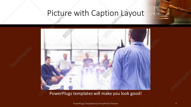 Picture with Caption presentation slide layout