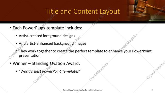 Title and Content presentation slide layout