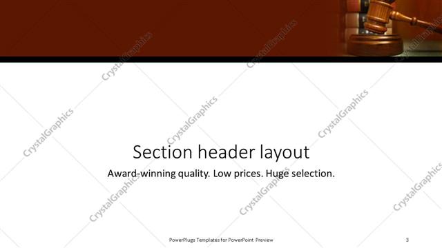 Section Header presentation slide layout