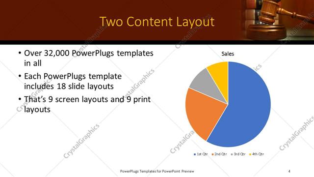 Two Content presentation slide layout