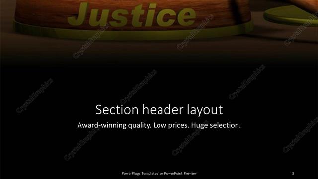 Section Header presentation slide layout