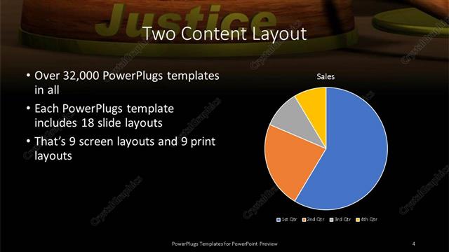 Two Content presentation slide layout