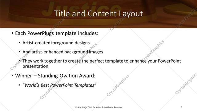 Title and Content presentation slide layout