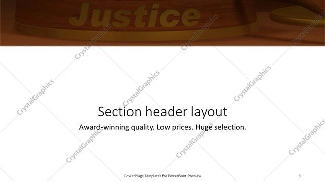 Section Header presentation slide layout