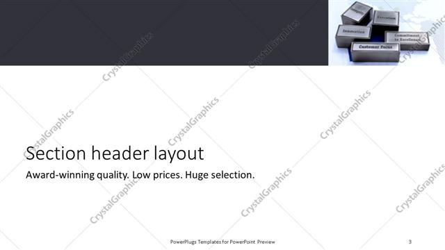 Section Header presentation slide layout