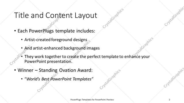 Title and Content presentation slide layout
