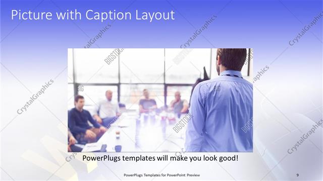 Picture with Caption presentation slide layout