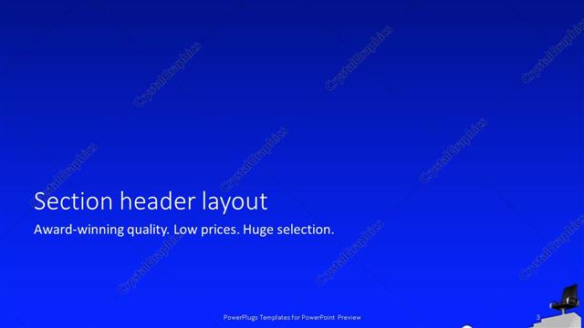 Section Header presentation slide layout