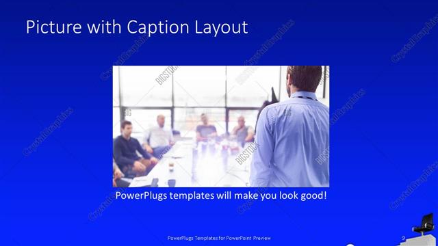 Picture with Caption presentation slide layout