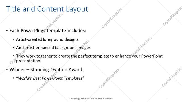 Title and Content presentation slide layout