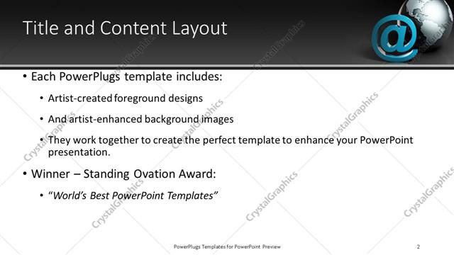 Title and Content presentation slide layout