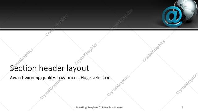 Section Header presentation slide layout
