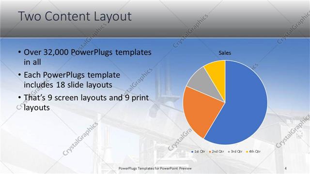 Two Content presentation slide layout