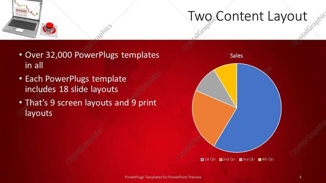 Two Content presentation slide layout