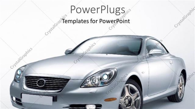  Presentation with luxury car - Gray luxury car prototype, new car on gradient gray background