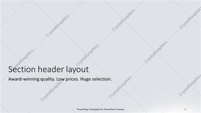 Section Header presentation slide layout