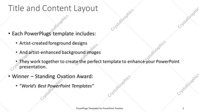 Title and Content presentation slide layout