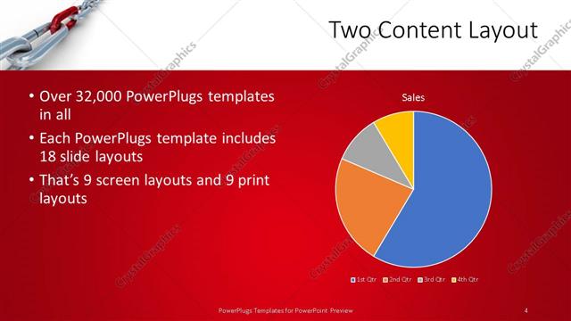 Two Content presentation slide layout