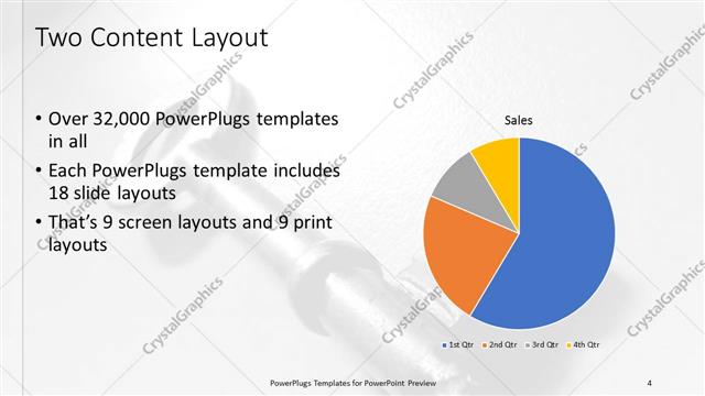 Two Content presentation slide layout