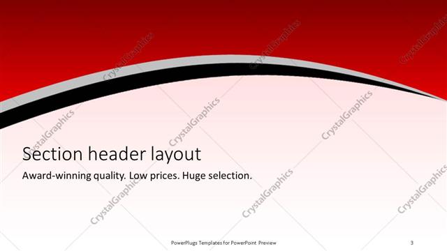 Section Header presentation slide layout