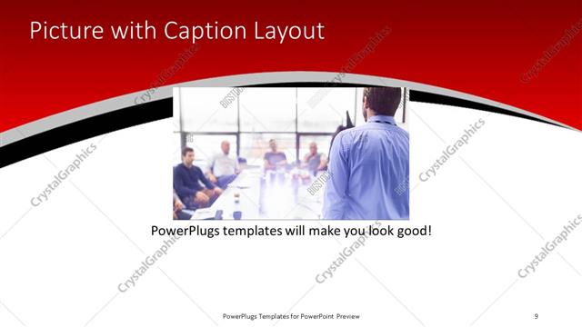 Picture with Caption presentation slide layout