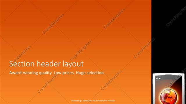 Section Header presentation slide layout