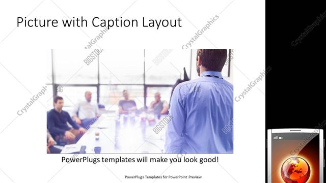 Picture with Caption presentation slide layout