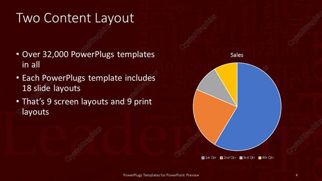 Two Content presentation slide layout