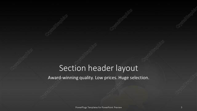 Section Header presentation slide layout