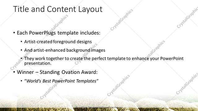 Title and Content presentation slide layout