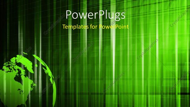  Presentation with green technology - A grean erth globe on a green colored background