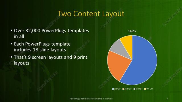 Two Content presentation slide layout