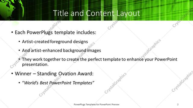 Title and Content presentation slide layout