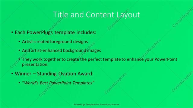 Title and Content presentation slide layout