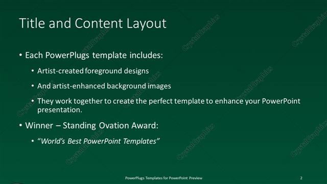 Title and Content presentation slide layout