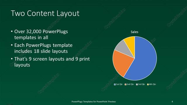 Two Content presentation slide layout