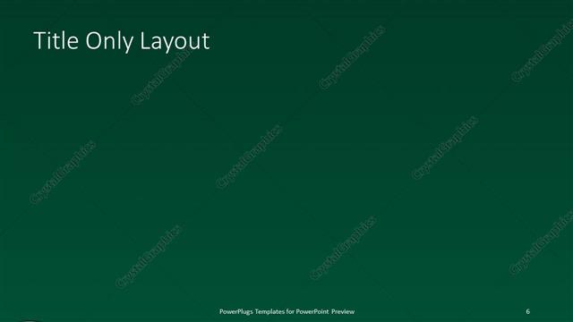 Title Only presentation slide layout