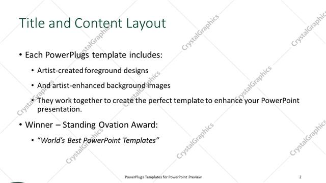 Title and Content presentation slide layout