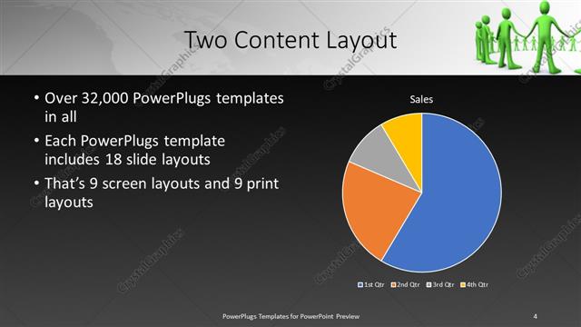 Two Content presentation slide layout