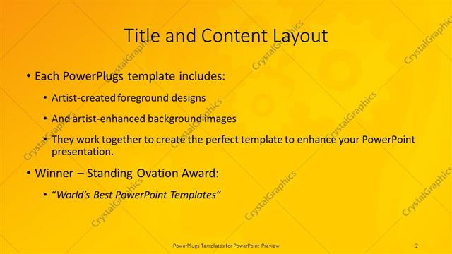 Title and Content presentation slide layout