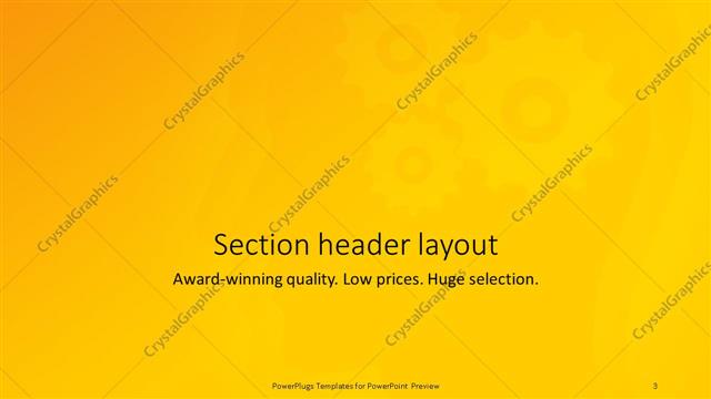 Section Header presentation slide layout