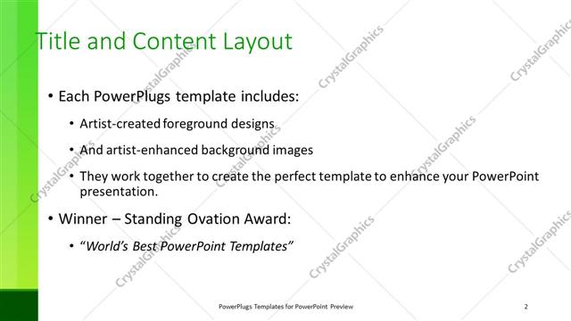 Title and Content presentation slide layout