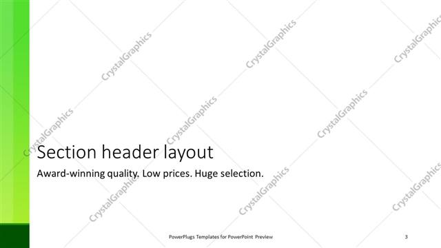 Section Header presentation slide layout