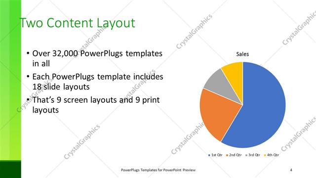 Two Content presentation slide layout