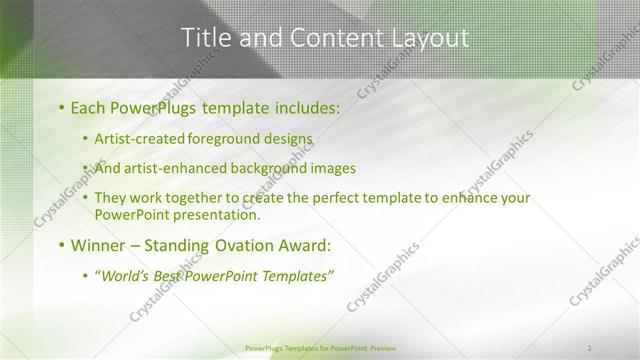 Title and Content presentation slide layout